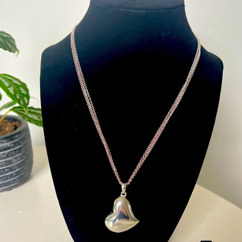 Sterling silver heart necklace